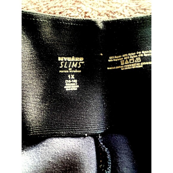 NYGARD Slims Straight Leg Pull On Navy Seamed 1X 16-18 Wide Waist Band - Picture 2 of 4